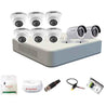 Hikvision 8 Channel Dvr With 2 Bullet & 6 Dome Cctv Camera With Speedlink Cable & Power Supply Surveillance Kit