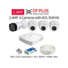 CP Plus 4 Cameras 2.4MP with 4 Channel DVR Combo Kit