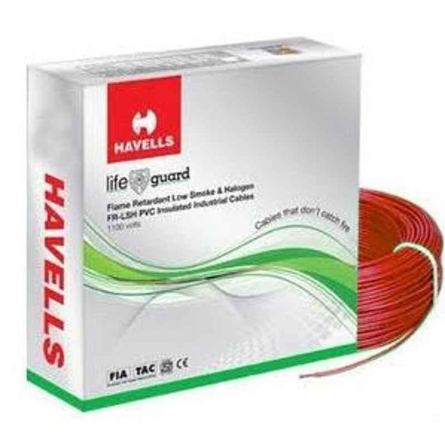 Havells Flame Retardant Low Smoke Halogen Cable Red 90 m 2.50 Sq.mm