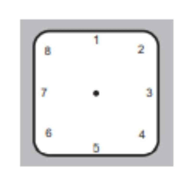 L&T 2 Pole 25A 8 Way Multi Step Switch without off, 61074