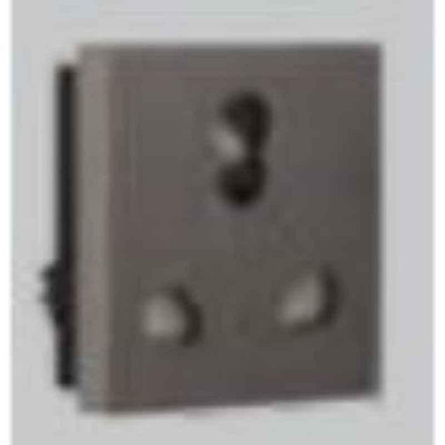 Crabtree Athena 6A 2 Pin Elephant Grey Shuttered Socket, ACNKPXG062 (Pack of 60)