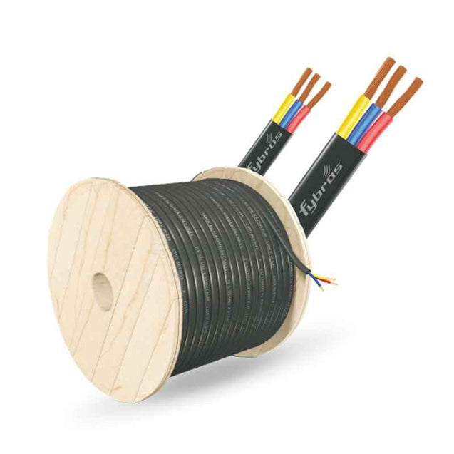 Fybros 6 Sqmm 3 Core Flat PVC Submersible Cable, FWC1138, Length: 500 m