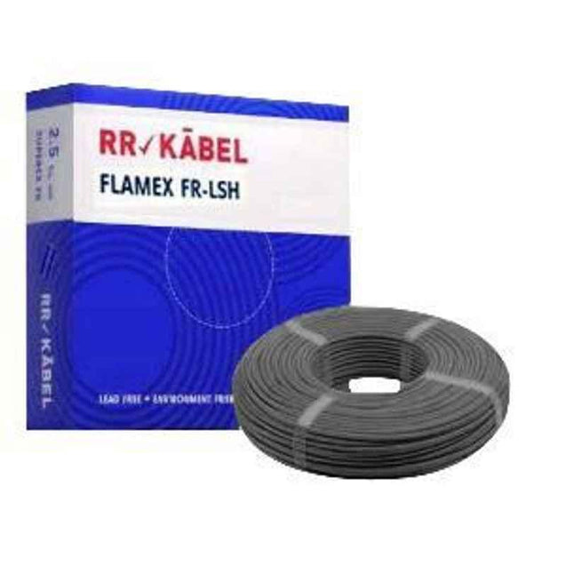 RR Kabel 6Sqmm Black Flame Retardant Low Smoke Halogen Cable, Length: 90m