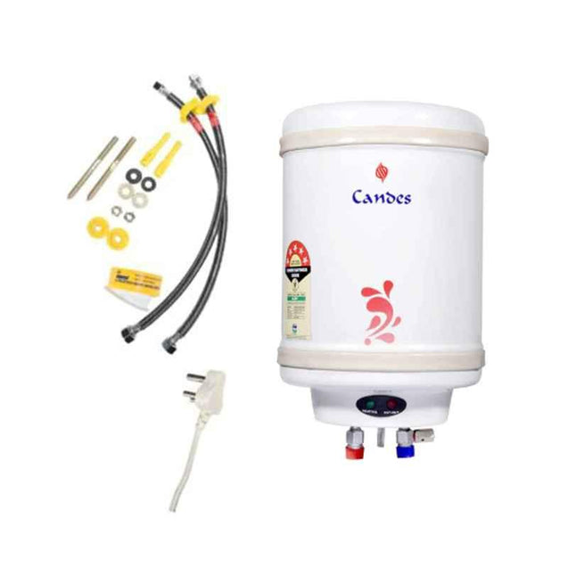 Buy Candes Perfecto Metal 10L 2kW Ivory Storage Water Heater with Installation Kit