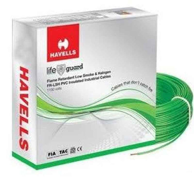 Havells Flame Retardant Low Smoke Halogen Cable Green 180 m 4 Sq.mm