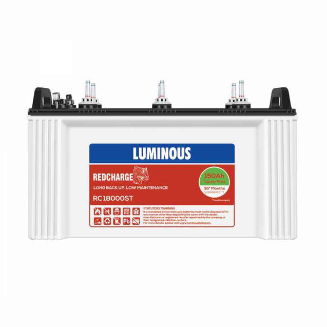 Luminous Red Charge 18000 150Ah ST Tubular Battery