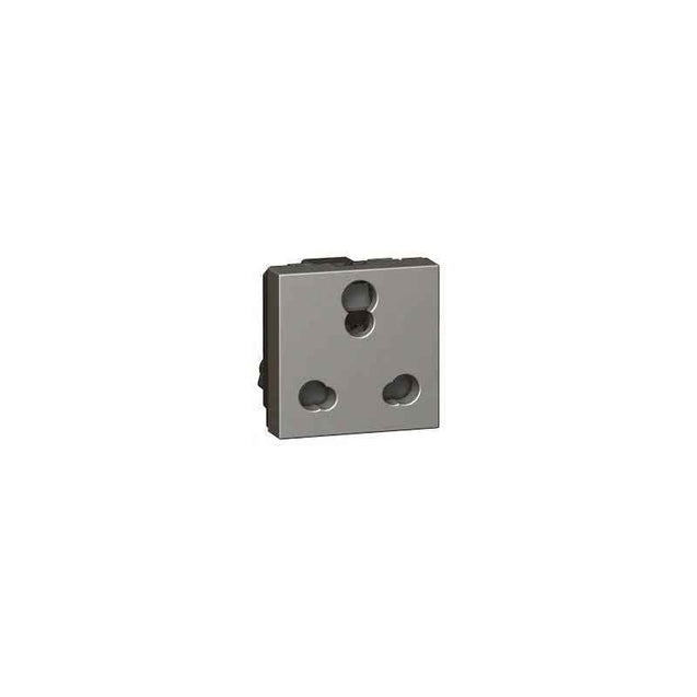 Legrand Arteor Indian Standard Socket Shuttered 6 & 16 A 3 Pin - Indian3 Module, 5736 67 (Pack of 3)