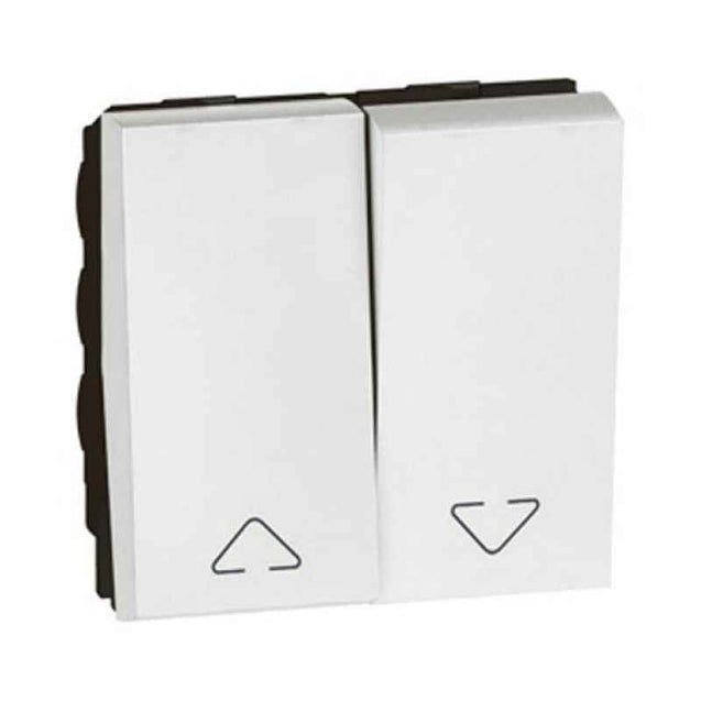 Legrand Arteor Electric Roller Blinds Control Double Switch For Electric Shutter 2 Module, 5722 20, (Pack of 3)