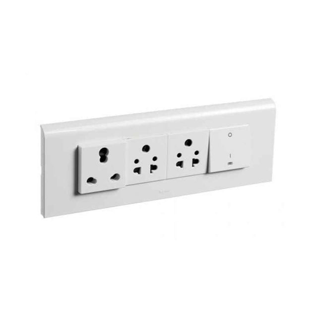 Legrand Myrius 8 Module Power Strip With Socket & Indicator, 6730 74