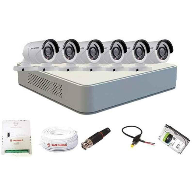 Hikvision 1080P White Hd Cctv Camera Kit