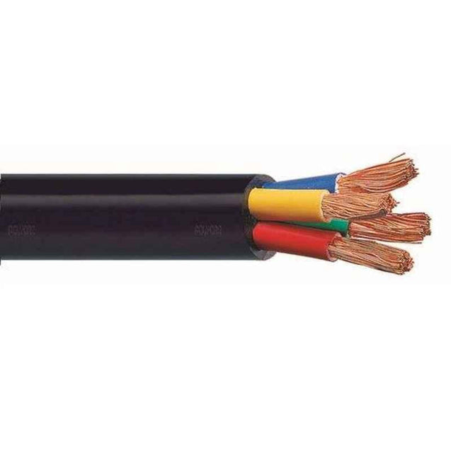 KEI 0.75 sqmm 4 Core FR Black Copper sheathed Flexible Cable, Length: 100 m