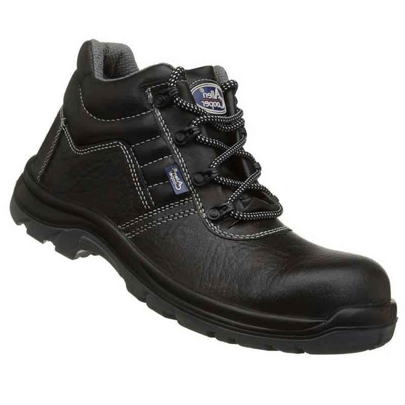 Buy Allen Cooper AC-1266 Electric Shock Resistant Black Safety Shoes ...