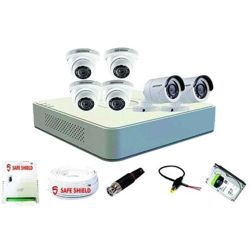 Buy Hikvision 8 Channel Dvr With 2 Bullet & 4 Dome Cctv Cameras With ...