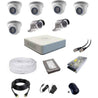 Hikvision Ultra HD 2MP Cameras Combo Kit 8CH HD DVR, 5 Dome, 2 Bullet Camera, 1 TB Hard Disk, Wire Roll, Power Supply with Connectors